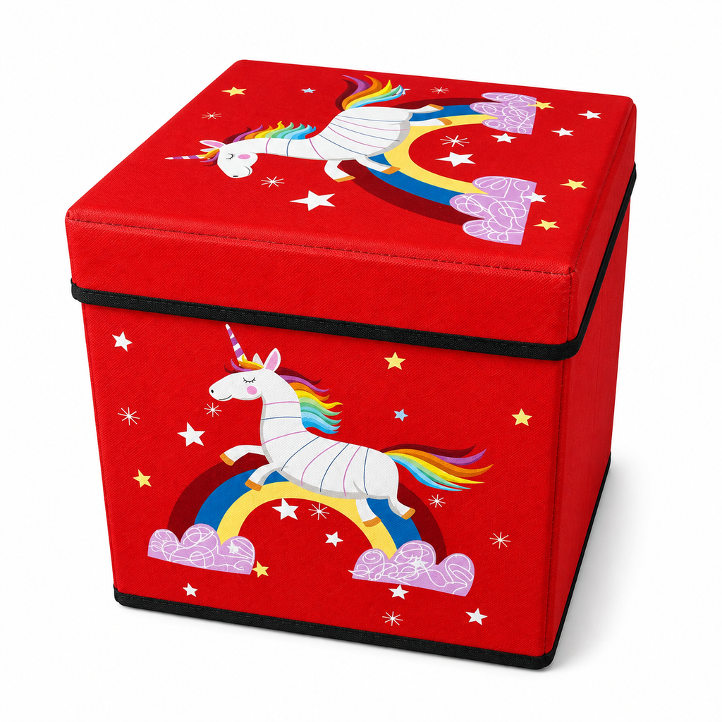 Coffre ou Boîte de rangement pliable - Rouge