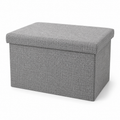 Banc coffre de rangement pliable - Gris