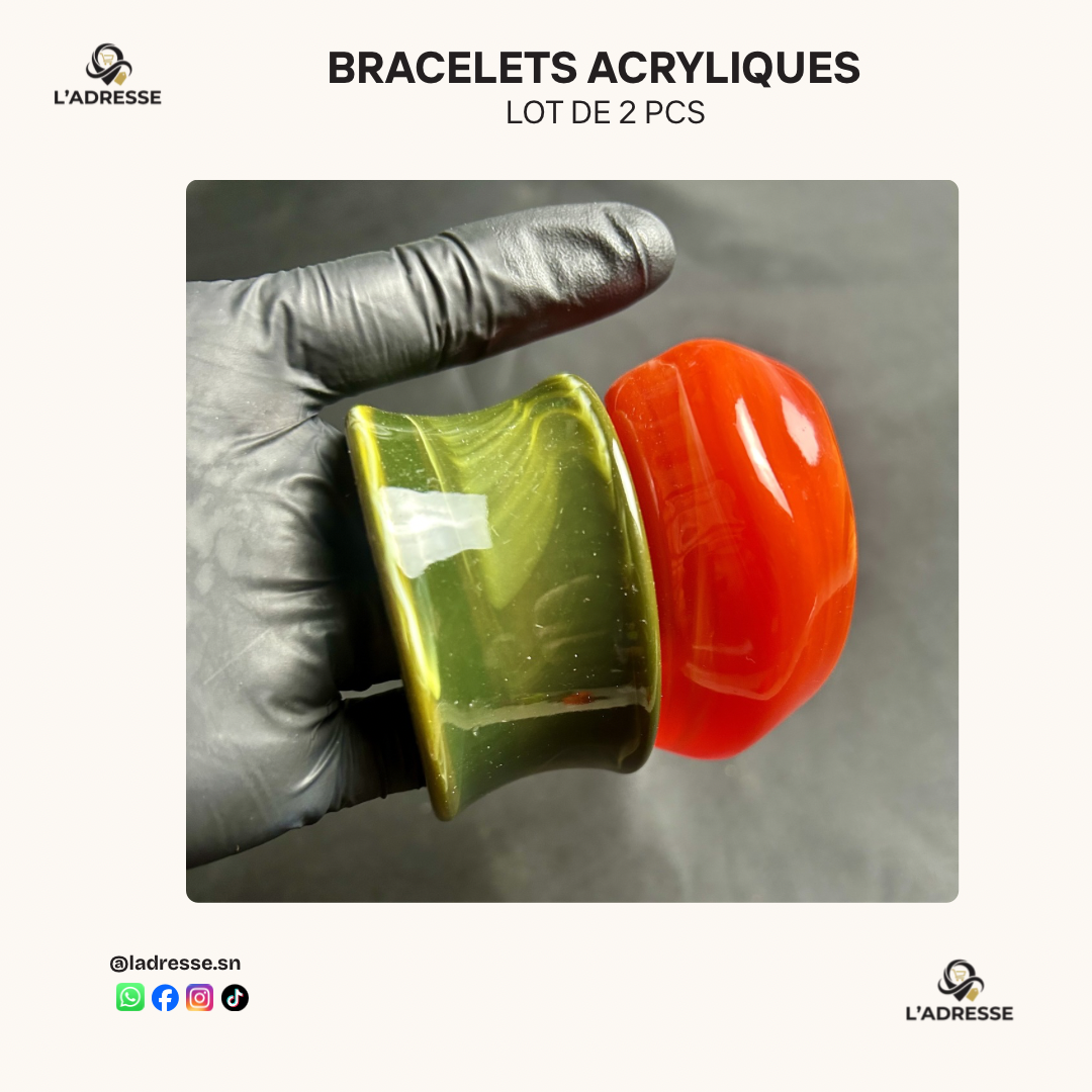 Lot de 2 Bracelets Manchettes Effet Marbré/ WhatsApp pour choisir