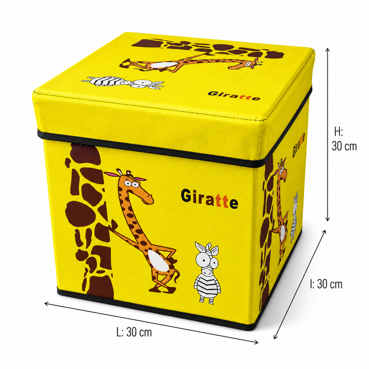Coffre ou Boîte de rangement pliable - Jaune