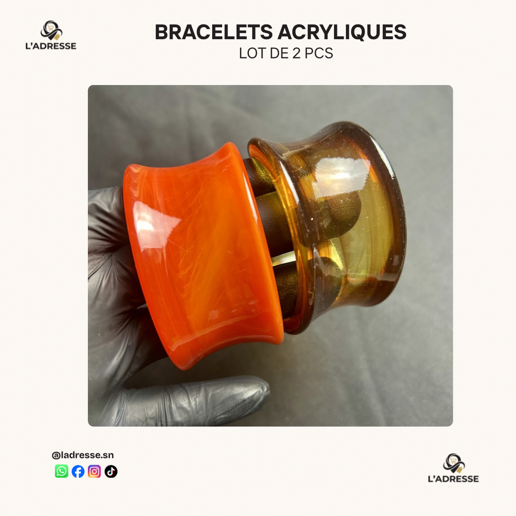 Lot de 2 Bracelets Manchettes Effet Marbré/ WhatsApp pour choisir