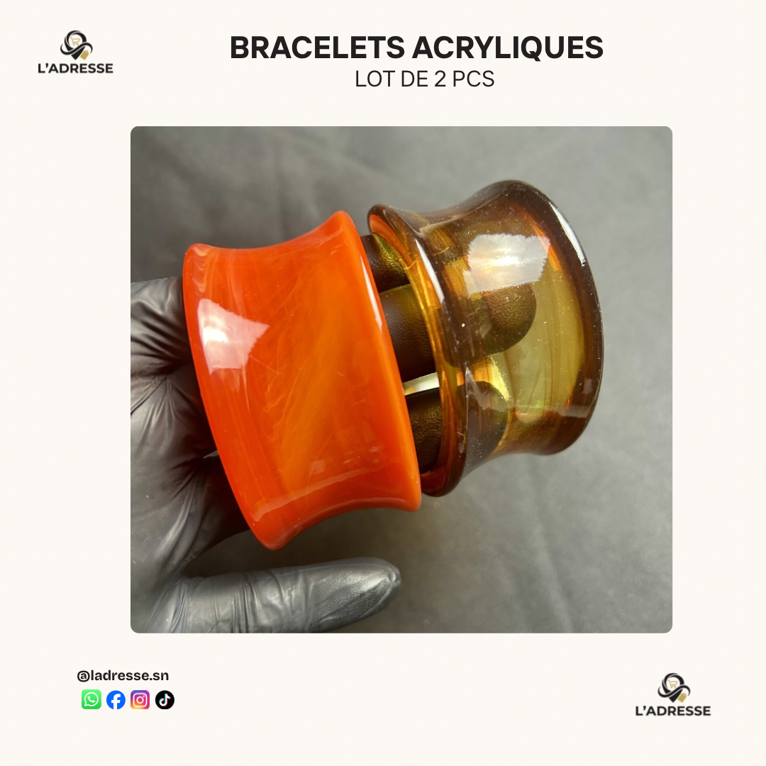 Lot de 2 Bracelets Manchettes Effet Marbré/ WhatsApp pour choisir