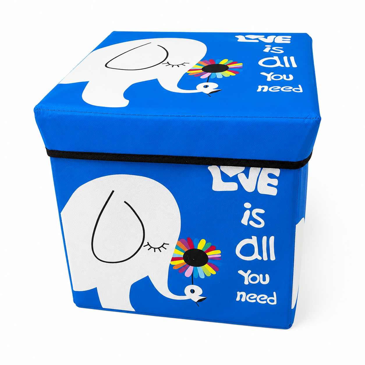 Coffre ou Boîte de rangement pliable - Bleu