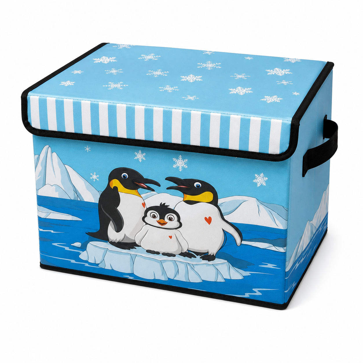 Coffre de rangement pliable - Motif Pingouins