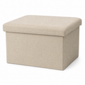 Banc coffre de rangement pliable - Beige