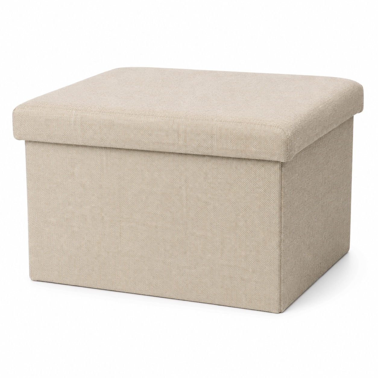 Banc coffre de rangement pliable - Beige