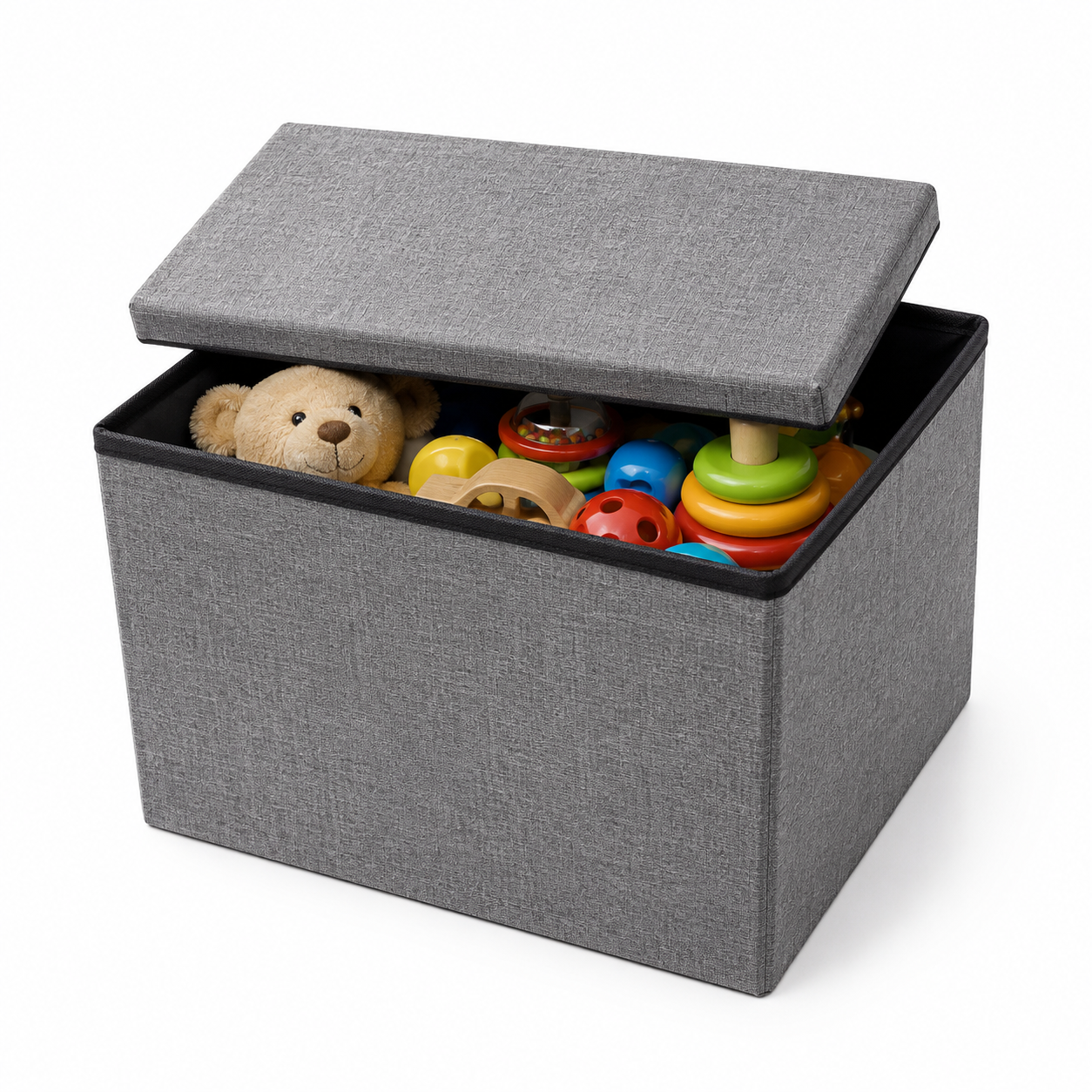 Banc coffre de rangement pliable - Gris