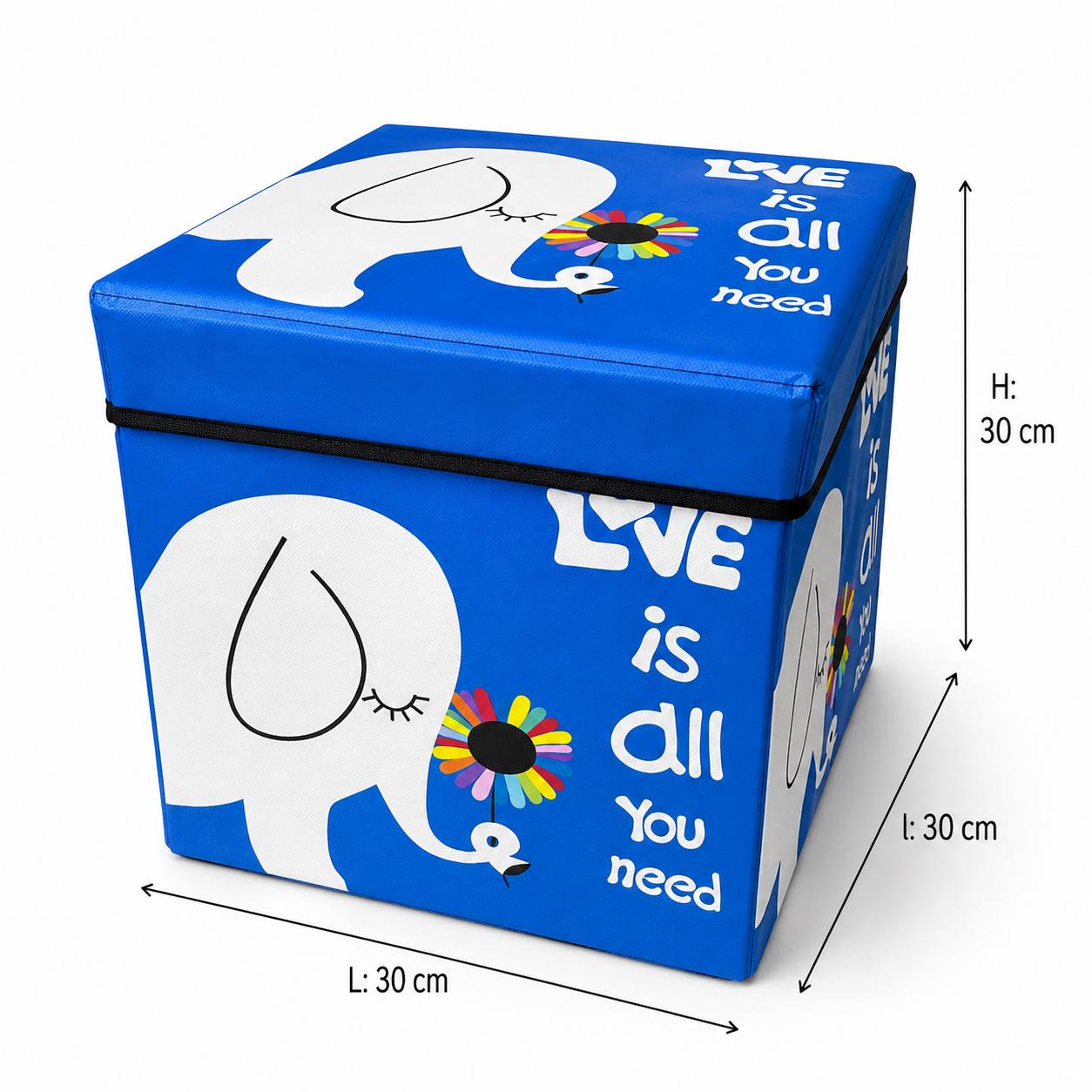 Coffre ou Boîte de rangement pliable - Bleu