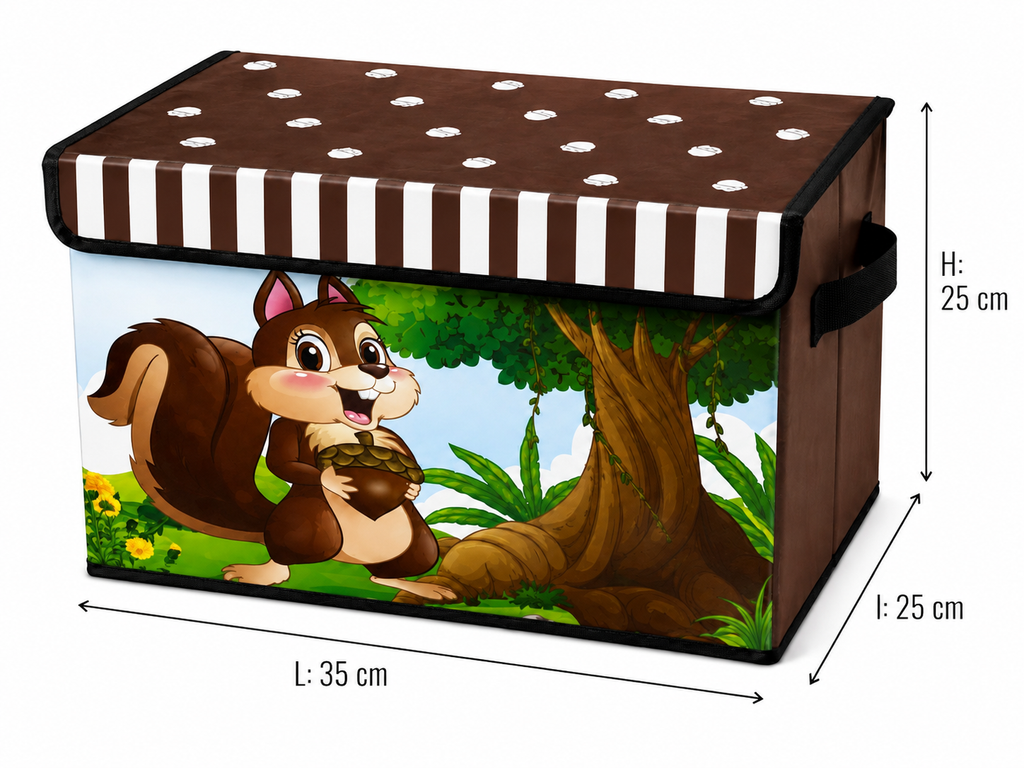 Coffre de rangement pliable - Motif Écureuil