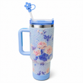 Mug isotherme à poignée avec paille - 1,20L