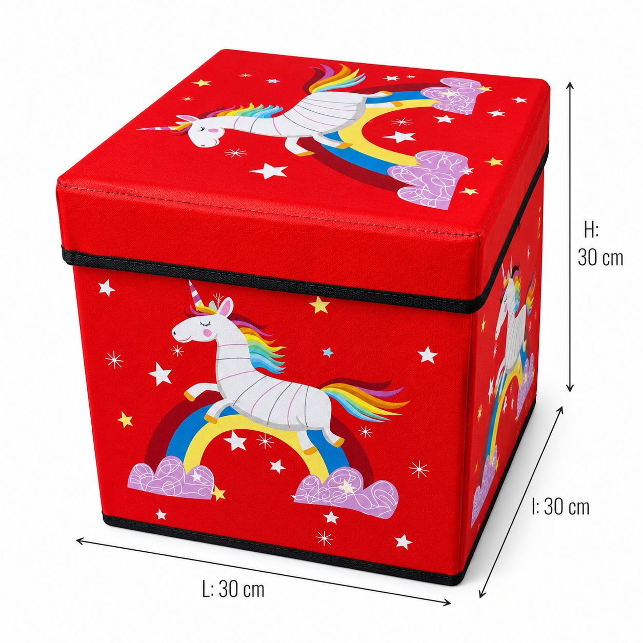 Coffre ou Boîte de rangement pliable - Rouge